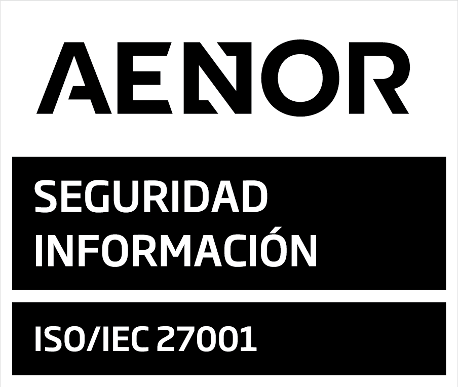 AENOR seal: ISO/IEC 27001 information security certification