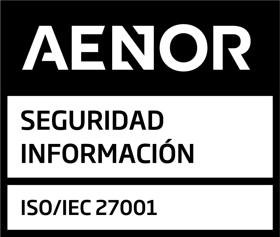 AENOR seal: ISO/IEC 27001 information security certification